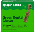 Amazon Basics Dental Dog Treatsto Help Clean Teeth & FreshenBreath for Small Dogs, Small,Unflavored, Per Pack: 60 Count,2.25 pounds (Previously Wag)